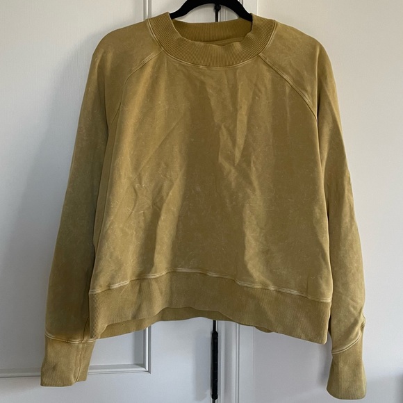 lululemon athletica Sweaters - Yellow Lululemon long sleeve crewneck sweater, never worn. Size 6.